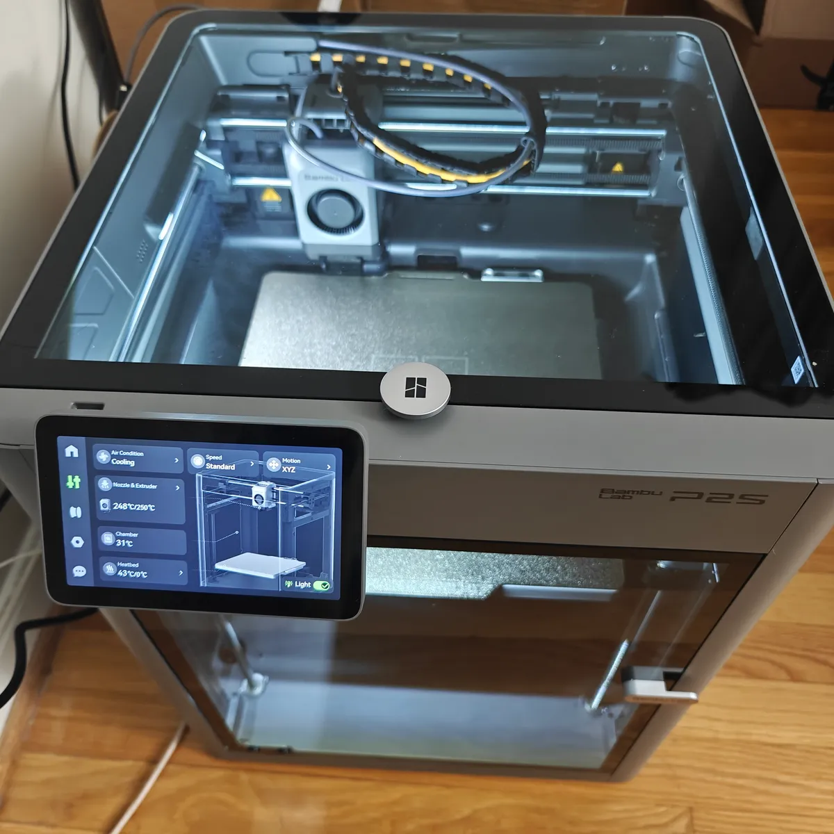 Printer powered on and ready