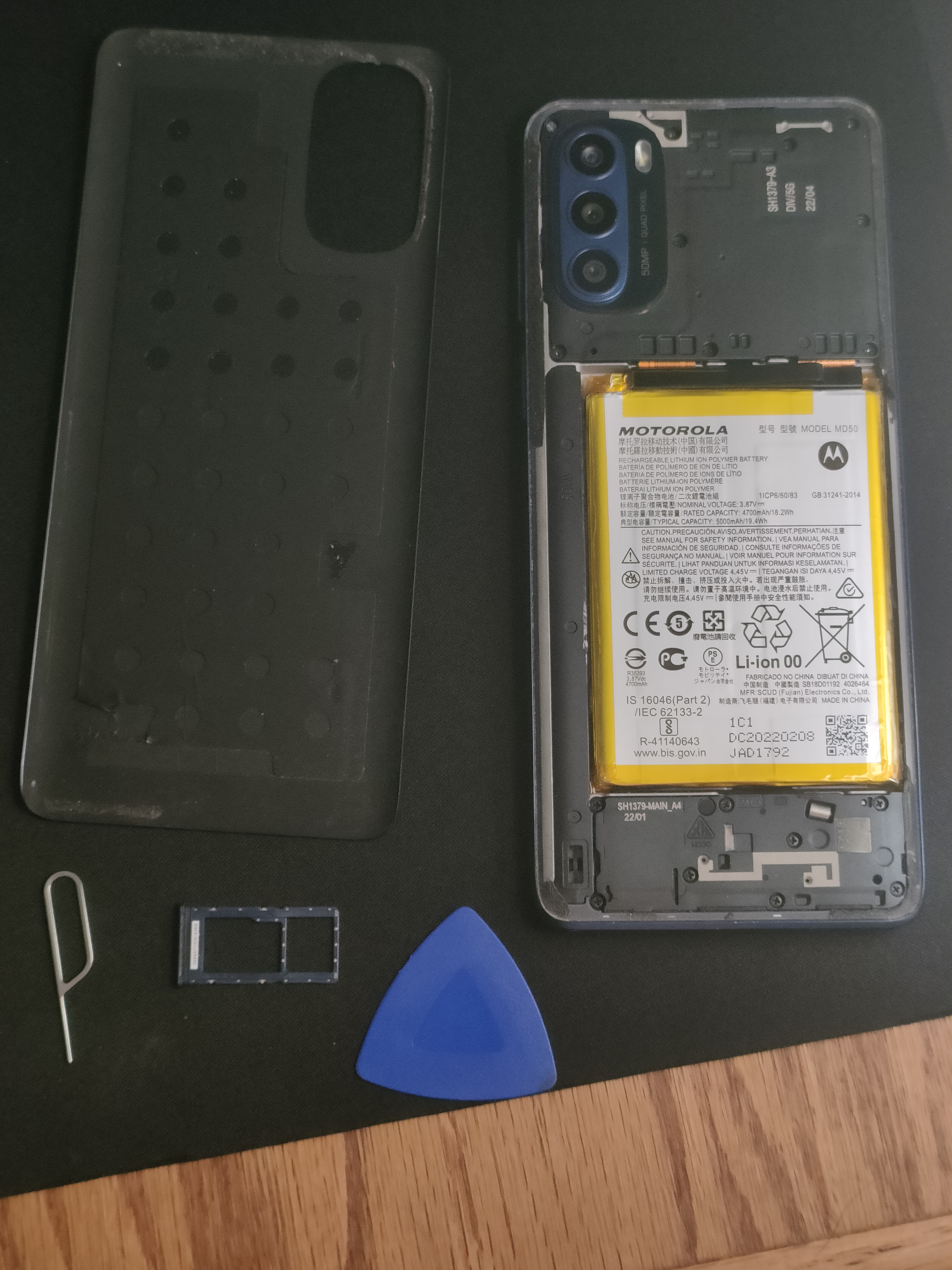 Phone exterior showing damage