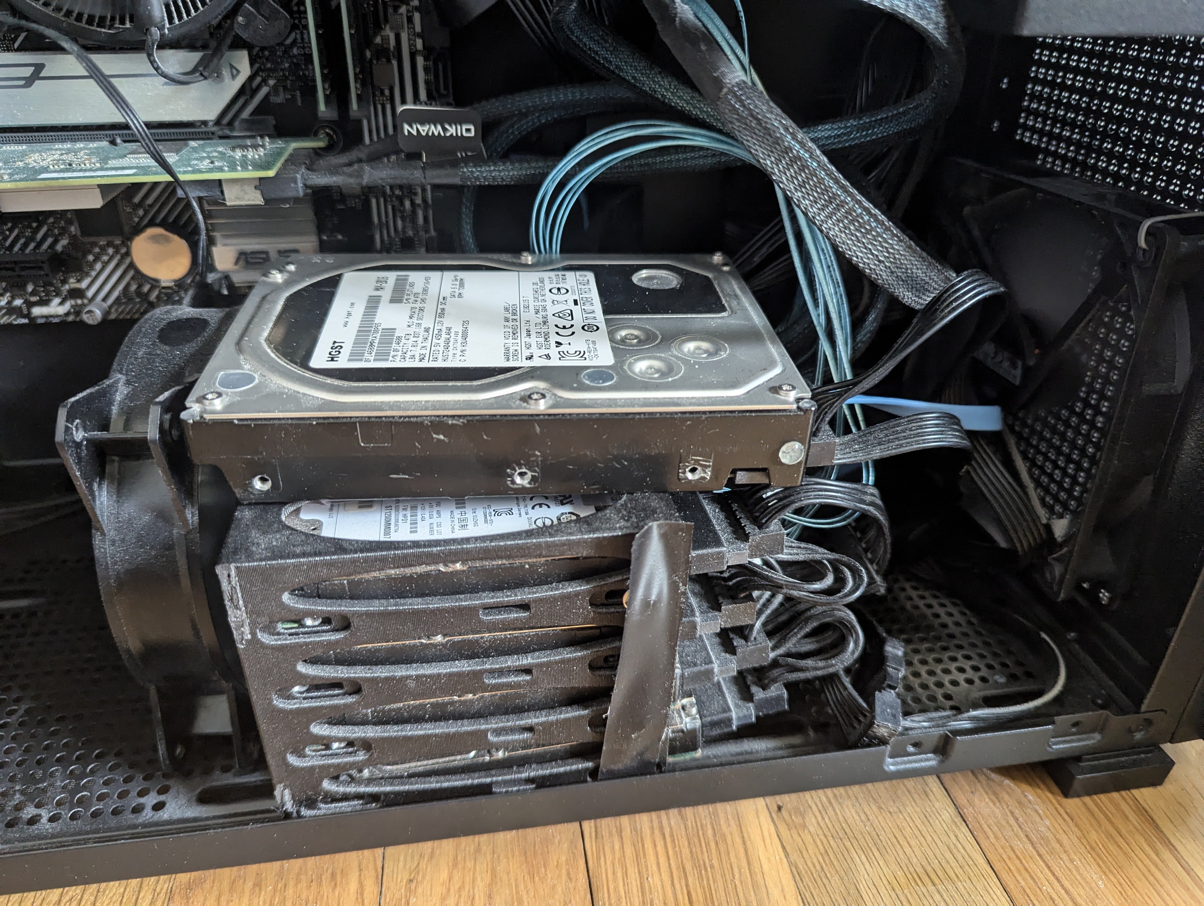 Messy drive situation before rebuild
